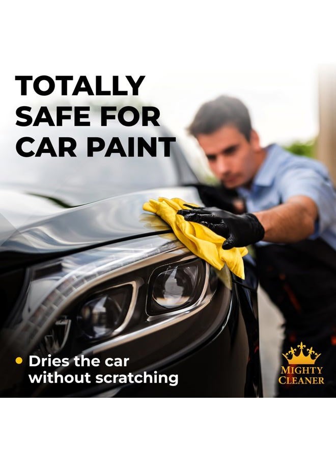 Mighty Cleaner Premium Shammy Cloth for Car Drying - 26”x17” - Super Absorbent Chamois Towel for Car - Scratch-Free, Reusable & Soft - Image 3
